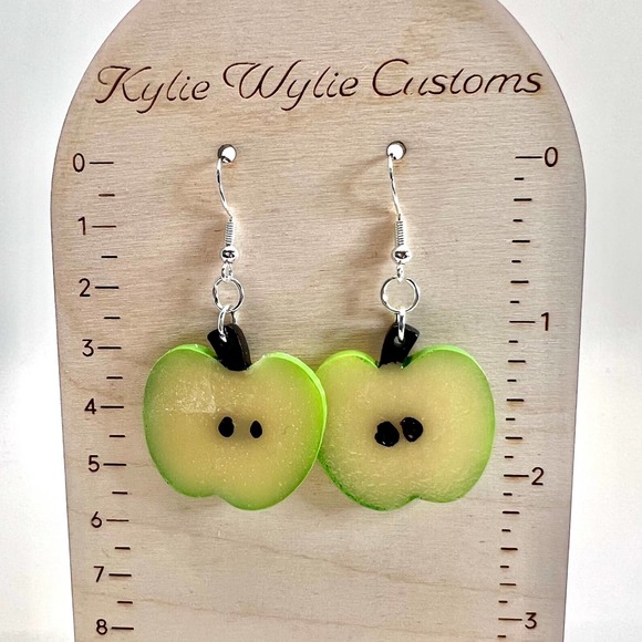 Apple Slice Earrings - Teacher Earrings - School Earrings - Summer Fruit Earring - Picture 10 of 10